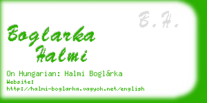 boglarka halmi business card