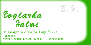 boglarka halmi business card